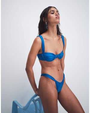 VDM The Label High Leg Bikini Bottoms - Blue