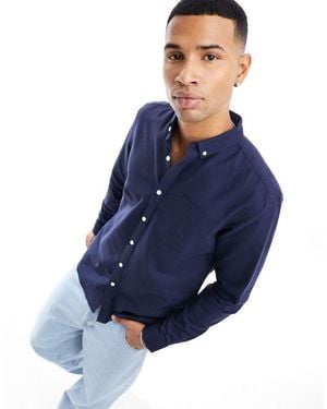 New Look Long Sleeve Oxford Shirt - Blue