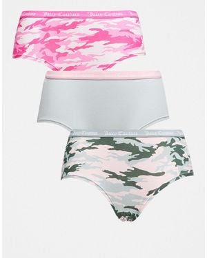 Juicy Couture 3 Pack Of Boyleg Briefs - Grey