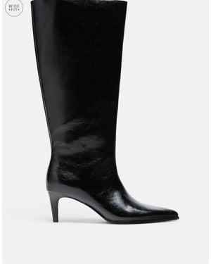 Stradivarius Bottes à petit talon large en - Noir