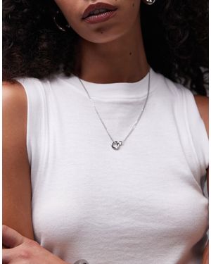 TOPSHOP Seti Waterproof Stainless Steel Lariat Chain Necklace - White