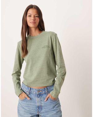 Dickies Christiana Long Sleeve Cropped T-shirt - Green