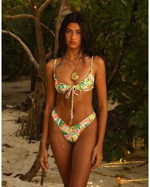 Kulani Kinis – golden hour – gerafftes bikinioberteil im bustier-stil - Natur