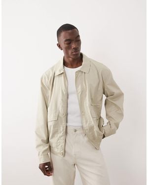 ASOS Oversized Bomber Jacket - Natural