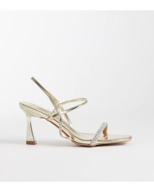 SIMMI Simmi London Gillespie Wide Fit High Heeled Sandals - Metallic