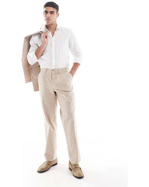 Jack & Jones Pantalones De Traje Holgados De Lino De Premium-Neutro - Blanco
