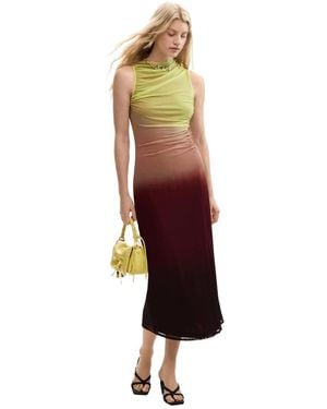 Desigual Gradient Tulle Dress - Red