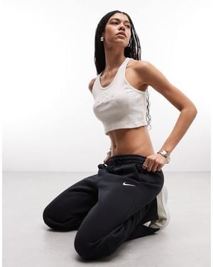 Nike Phoenix Fleece High Waisted Wide Leg joggers - Black