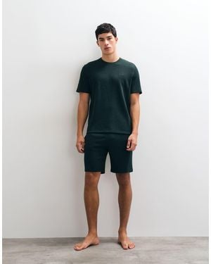 BOSS Co-Ord Waffle Lounge Shorts - Blue