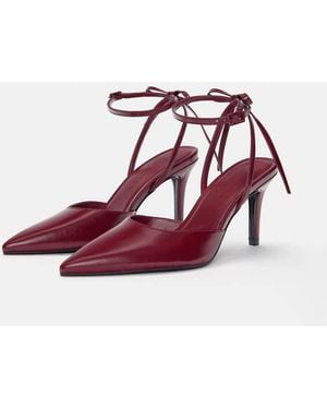 Pull&Bear Sandalen Met Hak - Rood