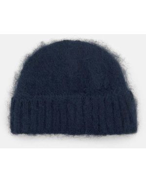 Pull&Bear Short Knitted Beanie - Blue