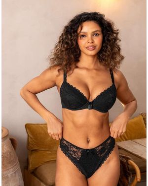 Pour Moi Rebel High Leg Brief - Brown