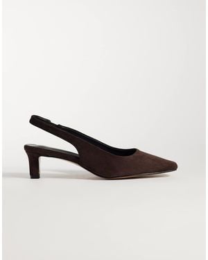 Glamorous Slingback-kitten-heels - Natur