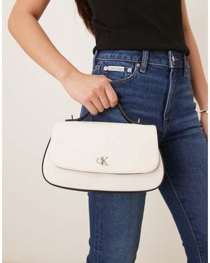 Calvin Klein Jeans Canvas Top Handle Bag - Blue