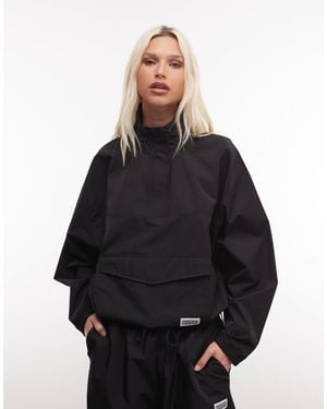 ASOS Weekend Collective Co-ord Nylon Funnel Neck Windbreaker - Black