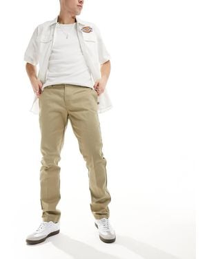 Dickies 872 Slim Fit Work Chino Trousers - White