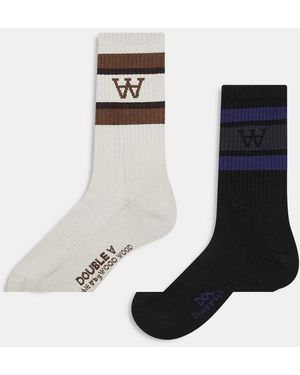 DOUBLE A by WOOD WOOD Kyle Two Pack Socks - Multicolour