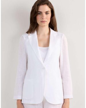 Intimissimi The Pure Linen Plain-Weave Linen Jacket - White