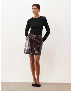 Threadbare Minirok Van Imitatieleer - Naturel