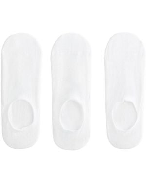 Oysho 3 Pairs Of High-Cut Invisible Polyamide Blend Sports Trainer Socks - White