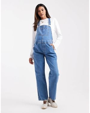 ASOS Asos Design Maternity Denim Dungaree - Blue