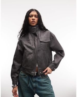 Liquor N Poker – kastige, strukturierte jacke - Schwarz