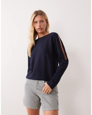 Mango Teen Vest Met Ronde Hals - Blauw
