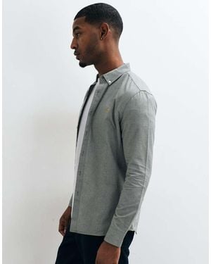 Farah Brewer Camisa Con Logo De Manga Larga En - Gris