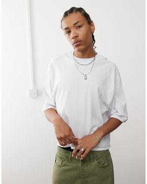Collusion Boxy Crop T-shirt - White