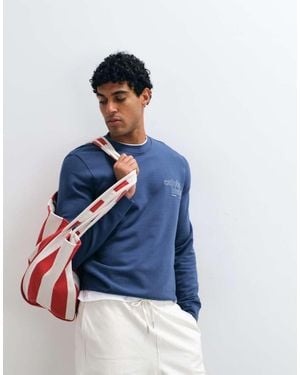 Calvin Klein Sweatshirt Met Grafische Print - Blauw