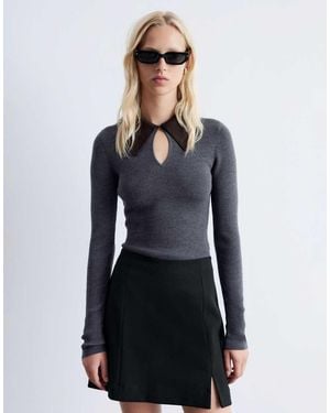 & Other Stories Wool Blend Knitted Top - Blue