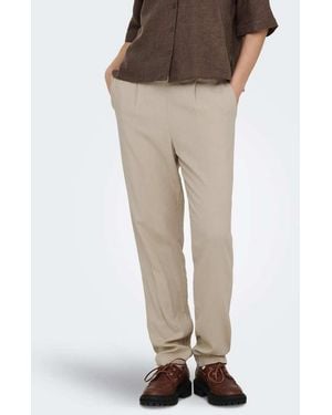 ONLY Goa-Poptrash Pantaloni A Vita Alta Comfort Fit Grigi - Neutro