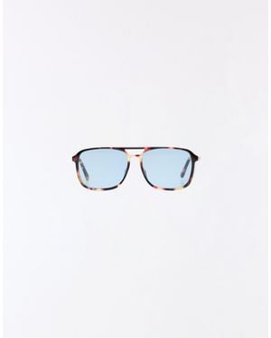 Bershka – retro-sonnenbrille - Blau