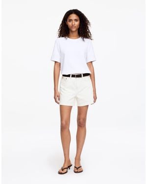 ARKET Mid Waist Five-pocket Denim Shorts - White