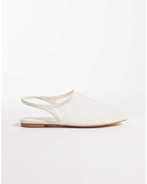 Public Desire Farrah Slingback Mesh Flats - White