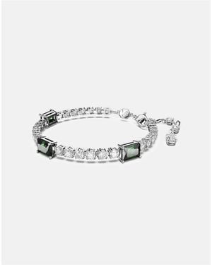 Swarovski Matrix Tennis Bracelet With Mixed Cuts - White