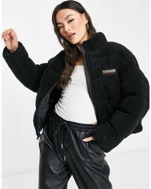 Napapijri Chaqueta De Plumas Negra De Borreguito Box De - Negro