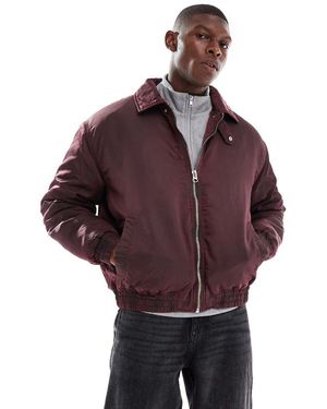 ASOS Giacca Bomber Imbottita Bordeaux Slavato - Viola