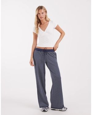 Hollister Cosy Wide Leg Trousers - Blue