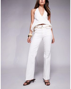 River Island Relaxed Flare Jean With Chain Detail - Purple