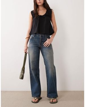 Mango Dulce 100% Cotton Straight Leg Jeans - Blue