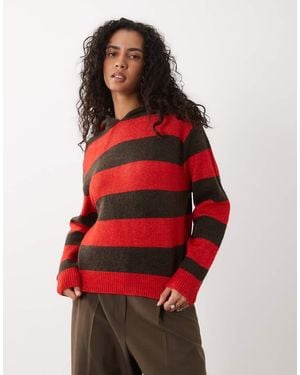 Cotton On Hoodie Van Breisel Met Rode Streep - Rood
