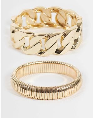 ASOS 2er-set armbänder mit kettendetail - Mettallic