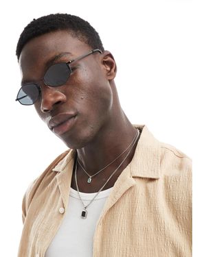 ASOS Hexagon Sunglasses - Brown