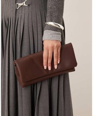 ASOS Fold Over Clutch Grab Bag - Grey