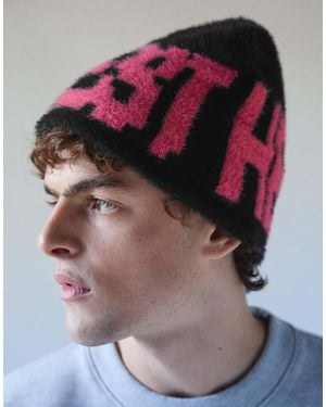 Bershka Beanie mit grafikprint - Schwarz