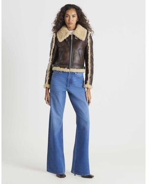 River Island High Rise Relaxed Straight Leg Jeans - Blue