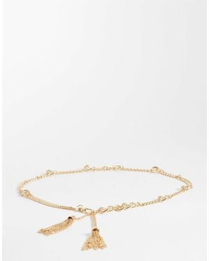 ASOS Chain Tassel Belt - Natural