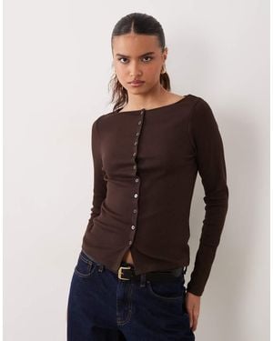 New Look Crew Neck Cardigan - Blue