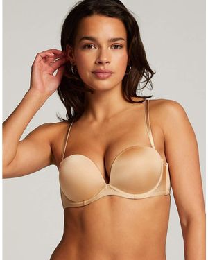 Hunkemöller Padded Underwired Strapless Maximizer Bra - Brown